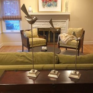 Silver bird accents